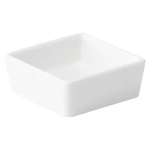 Utopia Anton Black Fine China Shallow Square Dish 6.5cm/2.5"