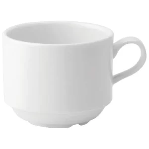 Utopia Anton Black Fine China Stacking Cup 212.5ml/7.5oz