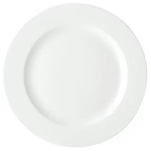 Utopia Anton Black Fine China Winged Plate 28cm/11"