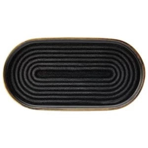 Utopia Otto Charcoal Small Platter 25 x 13cm/9.84 x 5.12"