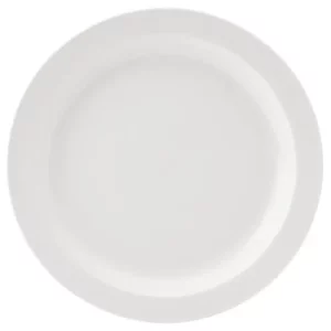 Utopia Pure White Narrow Rim Plate 23cm/9"