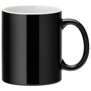 Utopia Pure White Straight-Sided Mug 340ml/12oz Black