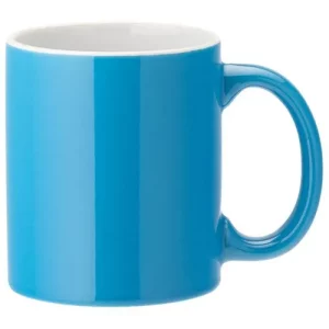 Utopia Pure White Straight-Sided Mug 340ml/12oz Blue