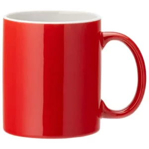 Utopia Pure White Straight-Sided Mug 340ml/12oz Red