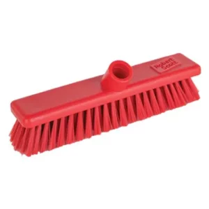 Washable Broom Head Coloured Stock 30cm Stiff - Red