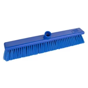 Washable Broom Head Coloured Stock 45cm Stiff - Blue