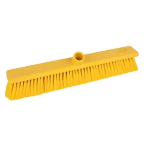 Washable Broom Head Coloured Stock 45cm Stiff - Yellow