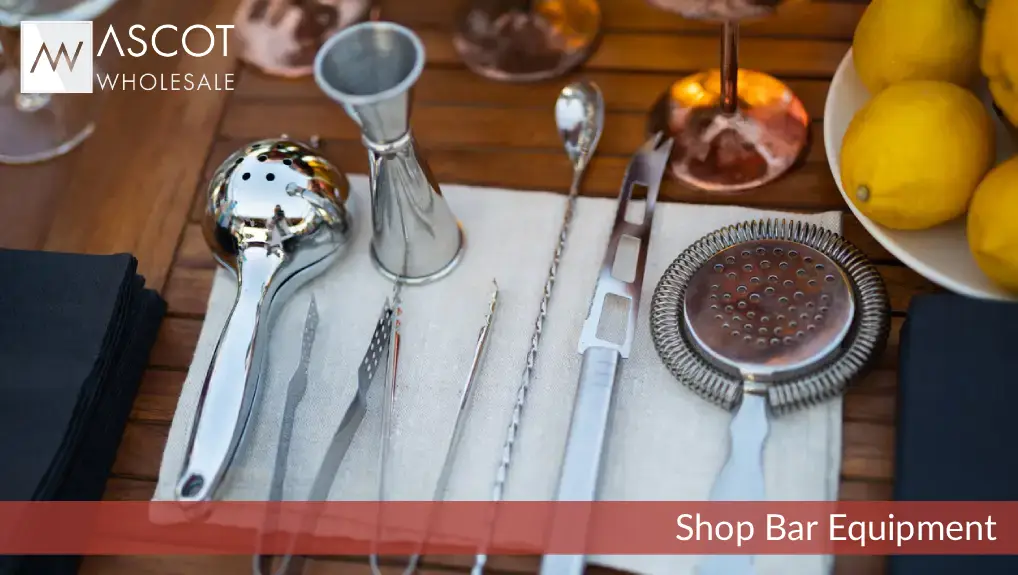 An image of a selection of tools to enhance cocktails for making the perfect drink.