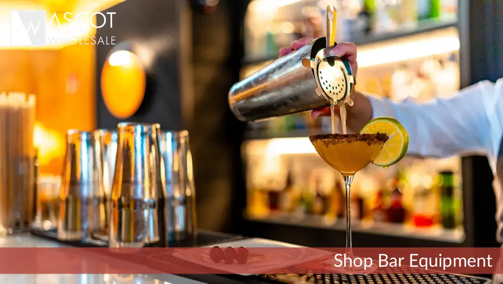 an image of a bar tools with a mixologist crafting a cocktail