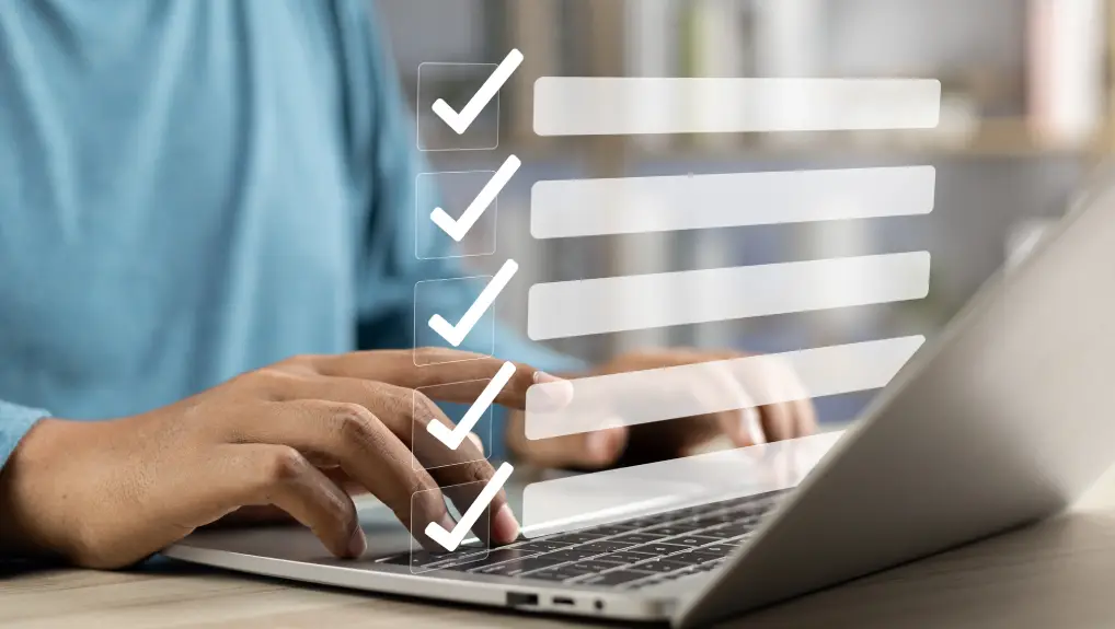 image of a virtual checklist for restaurant tableware