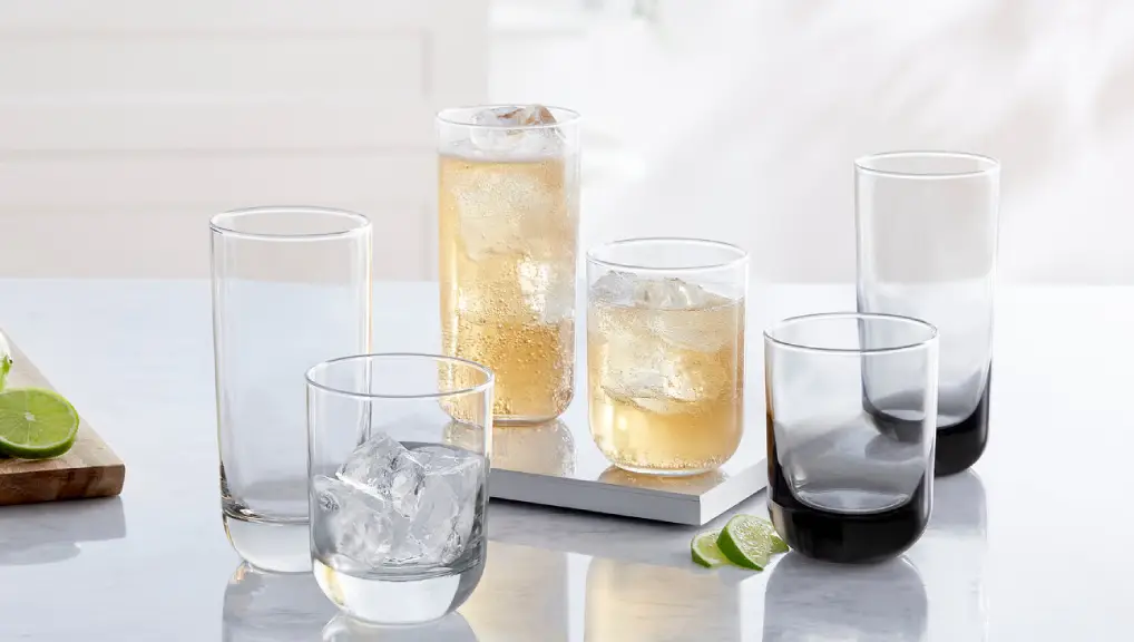 Design and Aesthetic Features- plethora of glasses of different sizes