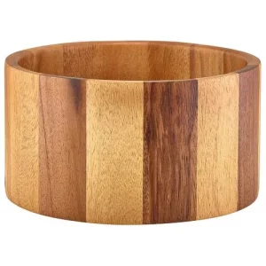 GenWare Acacia Wood Straight Sided Bowl 22.5 x 12cm/8.9 x 4.7"