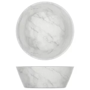 GenWare Agra Melamine Bowl White Marble 20.5 x 7.5cm/8.1 x 3"