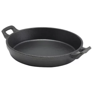 GenWare Cast Iron Round Eared Dish 18 x 3.4cm/7.1 x 1.3"