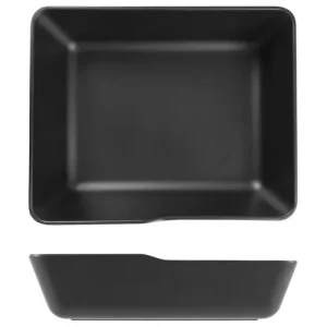 GenWare Copenhagen Melamine Deep Dish Black GN 1/2 32.5 x 26.5 x 8cm/12.8 x 10.4 x 3.1"