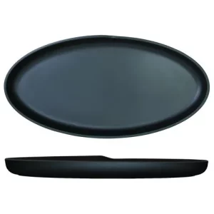 GenWare Copenhagen Oval Melamine Dish Black 40 x 20cm/15.7 x 7.9"