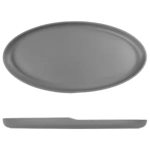 GenWare Copenhagen Oval Melamine Dish Grey 47.5 x 24cm/18.7 x 9.4"