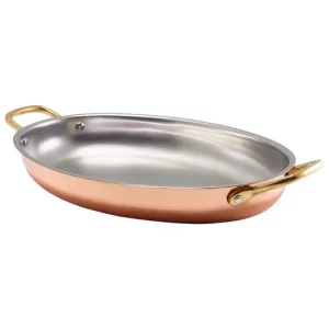 GenWare Copper Plated Oval Dish 30 x 21cm/11.8 x 8.3"