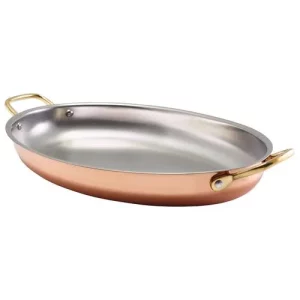 GenWare Copper Plated Oval Dish 34 x 23cm/13.4 x 9.1"