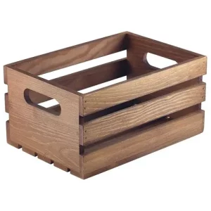 GenWare Dark Rustic Wooden Crate 21.5 x 15 x 10.8cm/8.5 x 5.9 x 4.3"
