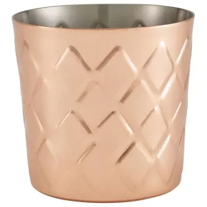 GenWare Diamond Pattern Copper Plated Serving Cup 8.5 x 8.5cm/3.3 x 3.3"
