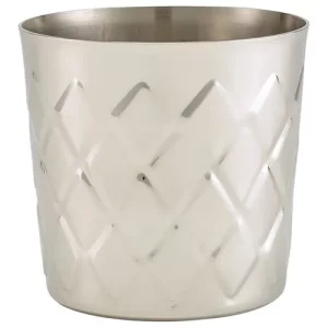 GenWare Diamond Pattern Stainless Steel Serving Cup 8.5 x 8.5cm/3.3 x 3.3"