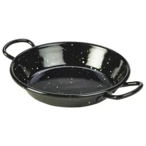 GenWare Enamel Miniature Paella Pan Black 12cm/4.7"