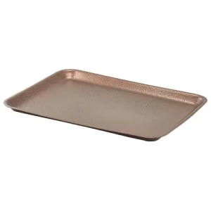 GenWare Galvanised Steel Tray Hammered Copper 31.5 x 21.5 x 2cm/12.4 x 8.5 x 0.8"