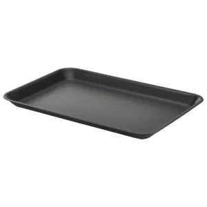 GenWare Galvanised Steel Tray Matt Black 31.5 x 21.5 x 2cm/12.4 x 8.5 x 0.8"