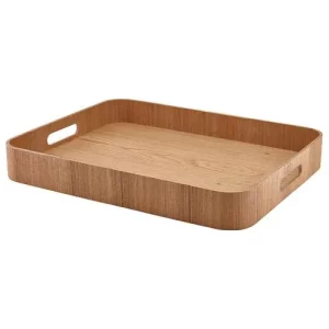 GenWare Light Wood Veneer Butlers Tray 45.5 x 36cm/17.9 x 14.2"