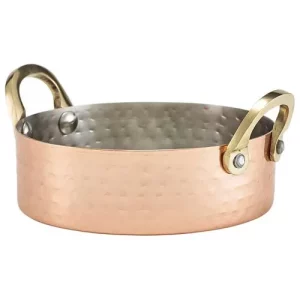 GenWare Mini Hammered Copper Plated Casserole Dish 12 x 3.5cm/4.7 x 1.4"