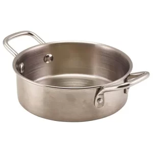 GenWare Mini Stainless Steel Casserole Dish 12.8 x 4.2cm/5 x 1.7"