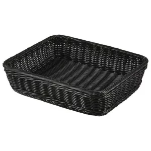 GenWare Polywicker Display Basket Black GN 1/2