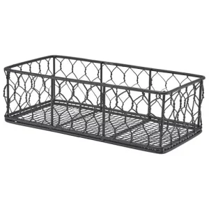 GenWare Rectangular Wire Basket Black 25 x 12 x 7.5cm/9.8 x 4.7 x 3"