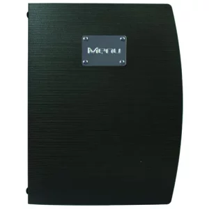 GenWare Rio A4 Menu Holder Black 4 Pages