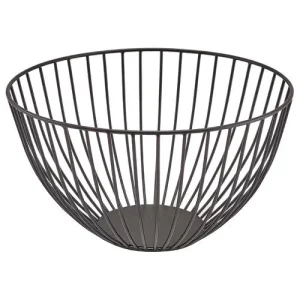 GenWare Round Wire Basket Black 24 x 13cm/9.4 x 5.1"