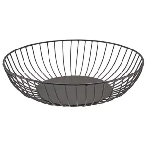 GenWare Round Wire Basket Black 27 x 7cm/10.6 x 2.8"