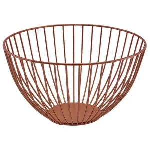 GenWare Round Wire Basket Copper 24 x 13cm/9.4 x 5.1"