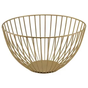 GenWare Round Wire Basket Gold 24 x 13cm/9.4 x 5.1"
