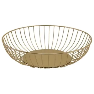 GenWare Round Wire Basket Gold 27 x 7cm/10.6 x 2.8"