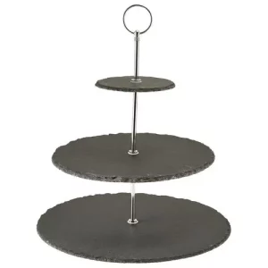 GenWare Slate 3-Tier Cake Stand 12-25-30cm/4.7-9.8-11.8"