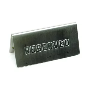 GenWare Stainless Steel Reserved Table Sign