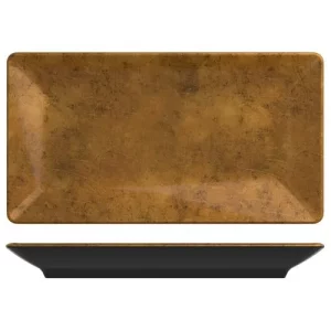 GenWare Utah Melamine Platter Copper/Black 32.5 x 17.5cm/12.8 x 6.9"