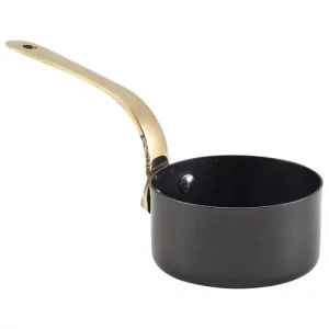 GenWare Vintage Steel Mini Sauce Pan Black 7 x 3.75cm/2.8 x 1.5"