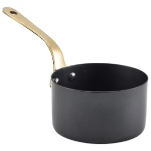 GenWare Vintage Steel Mini Sauce Pan Black 9 x 5.25cm/3.5 x 2.1"