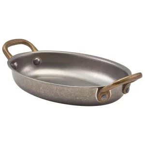 GenWare Vintage Steel Oval Dish 16.5 x 12.5cm/6.5 x 4.9"