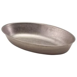 GenWare Vintage Steel Oval Dish 17.5 x 11cm/6.9 x 4.3"