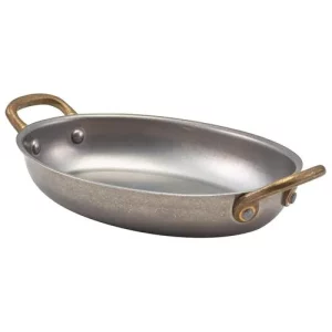 GenWare Vintage Steel Oval Dish 18.5 x 13.5cm/7.3 x 5.3"