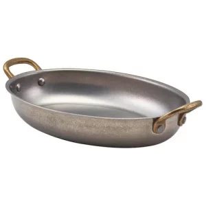 GenWare Vintage Steel Oval Dish 20.75 x 15.75cm/8.2 x 6.2"