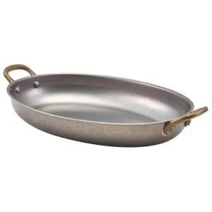 GenWare Vintage Steel Oval Dish 24.5 x 17.5cm/9.6 x 6.9"